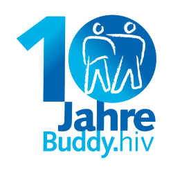 Grafik zum zehnjährigen Jubiläum des Projektes Buddy.hiv